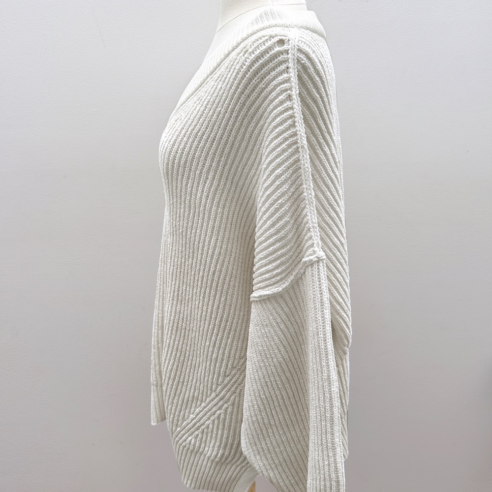 Aerie Oversized Slouchy Cozy Soft Minimalist Chenille V-Neck Sweater XL - Picture 2 of 9